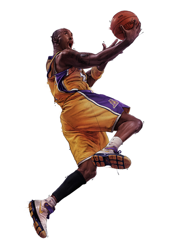 Kobe Bryant MAGIC JOHNSON Michael Jordan stockton malone rareink print NBA Gabz pencil