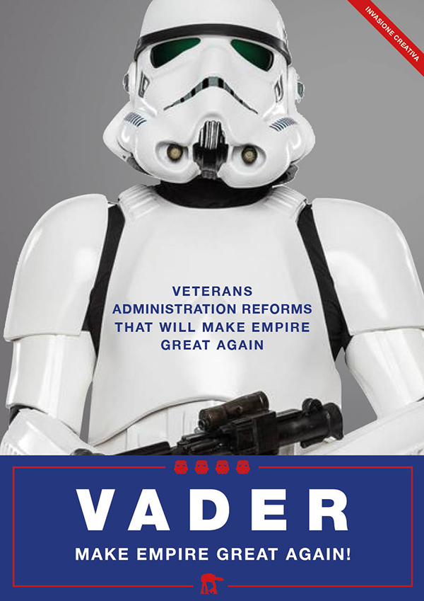star wars invasione creativa Han Solo Election usa politic darth vader black Empire rebels sci-fi movie