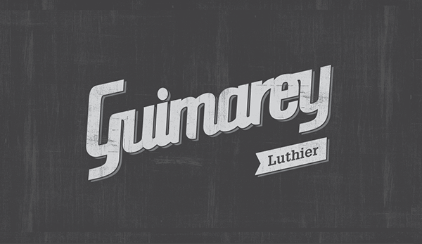 logo brand Guitarra luthier tipografia