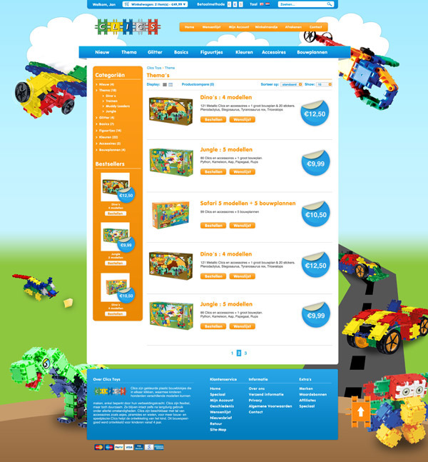 webshop Webdesign building blocks building toys