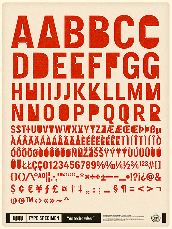 antechamber type design font free download