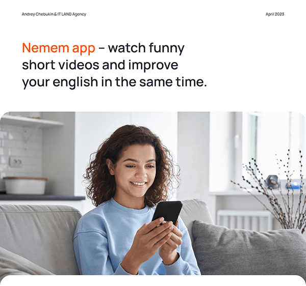 Nemem app – Tik Tok for learning English