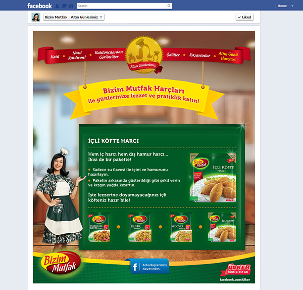 ulker bizim mutfak facebook app Facebook Application