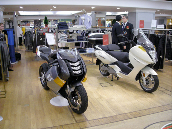 prototype motorcycle electric show model