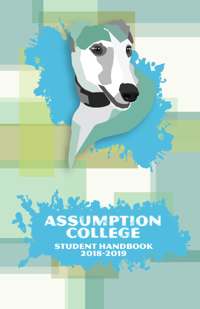 greyhound Student Handbook college Assumption College cover book cover