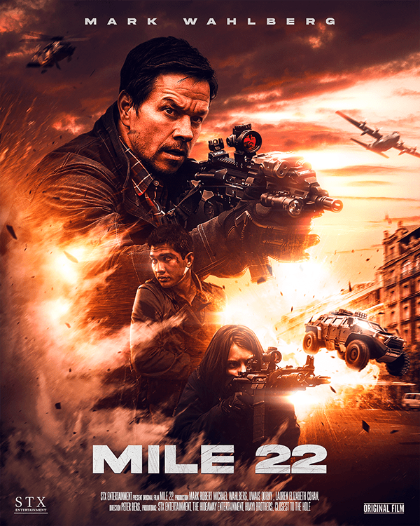 Movie Poster Manipulation - Mile 22 - Netflix