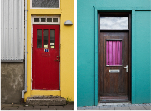 Reykjavik  iceland buildings abstract colorfull nordic