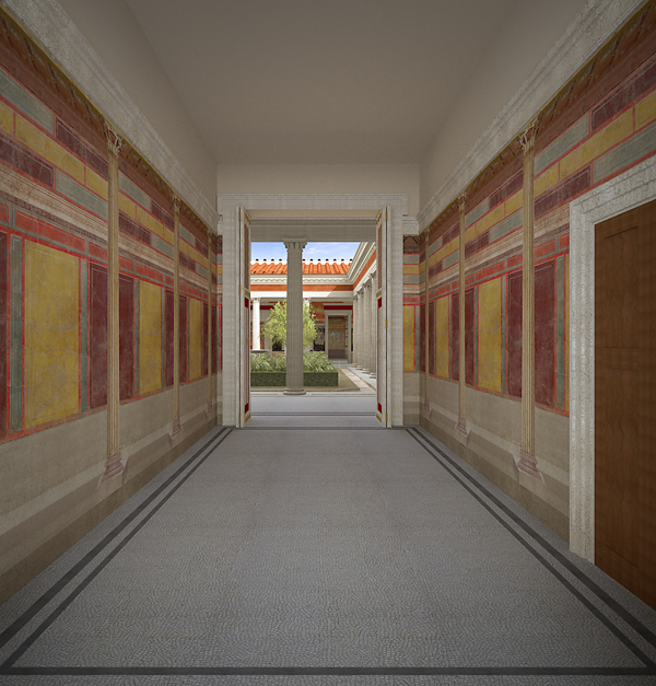 computer rendering Pompeii villa Boscoreale architectural reconstruction