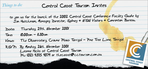 Central Coast Tourism Australia brochures leaflets Website tourism