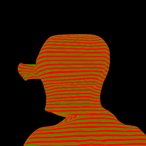 epileptic dream heads faces fluid gif animated 3D portrait pattern tiles bald beard hair skin