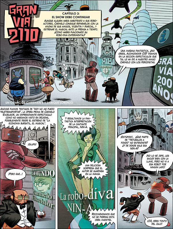 comic  sci-fi humour  newspaper  parody  frog  freak future  Enrique Lorenzo christian s