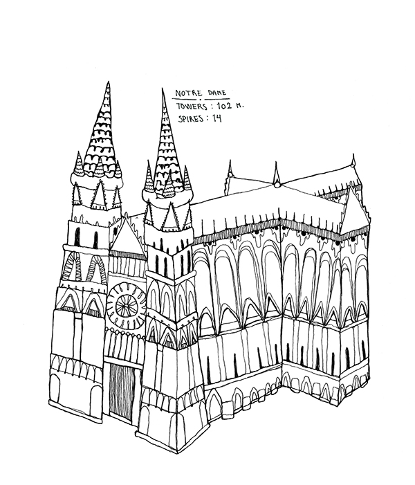 Simple Gothic Architecture Drawing - Architecture