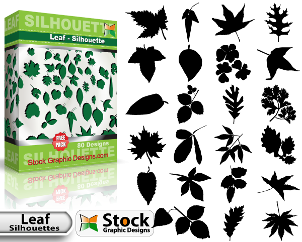 free vectors Photoshop brushes leaf Silhouettes Nature autumn