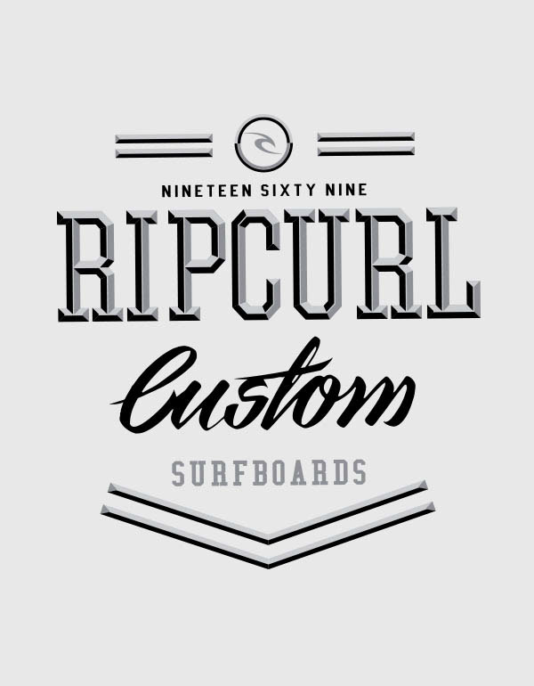 Rip Curl artwork apparel Lockup Script