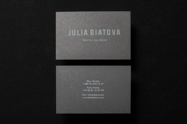 Business Cards plexiglass architect gray design card concept minimal plastic paper