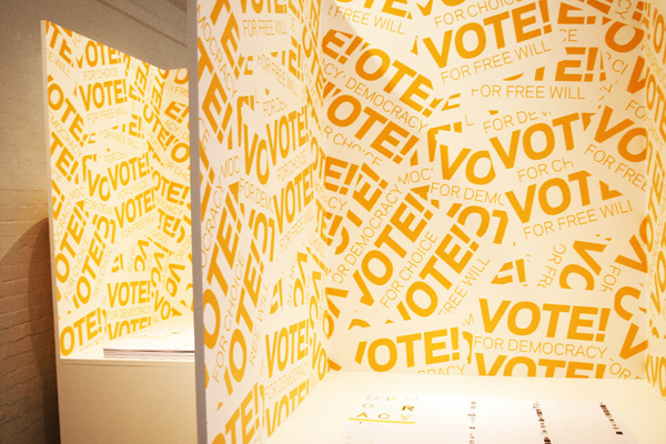 Create democracy Abstain definition submission Exhibition  vote poster graphic Effektive studio glasgow UK Greig anderson