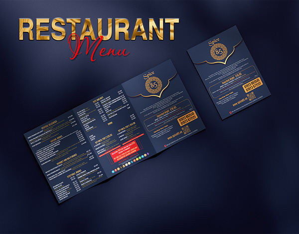 Restaurant Menu Food Price list