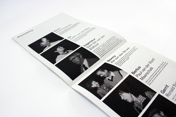 Theatre musical theatre poster flyer brochure black and white pattern