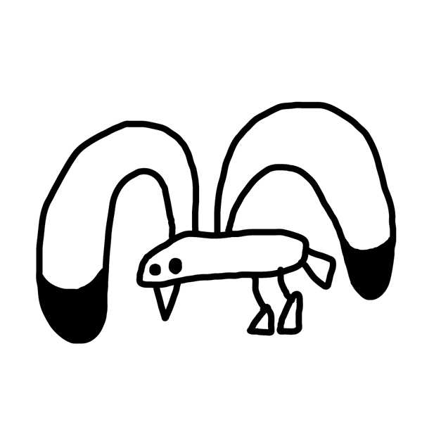 Dinky cute animals buildings Food  image library line art Simple Line fun style