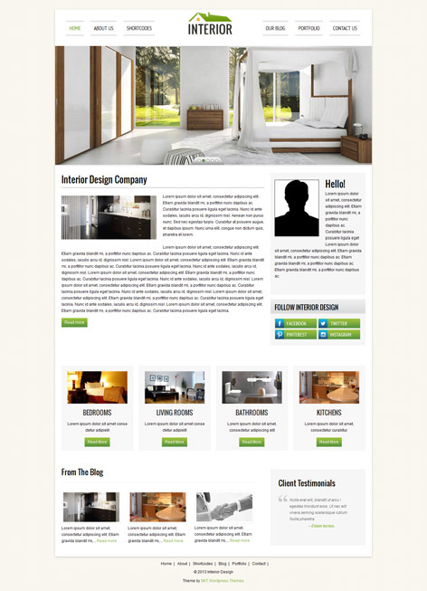 interior design theme InteriorDesign WordPress Theme