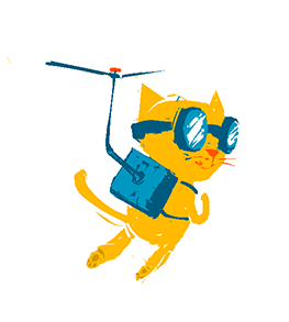game side-scrolling Cat helicopter