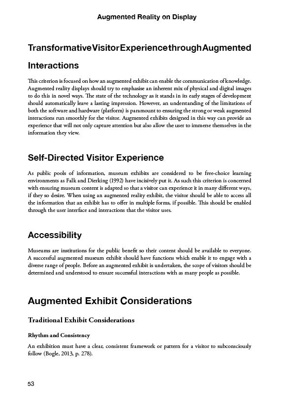 augmented reality augmented reality musuem exhibit Display design research thesis