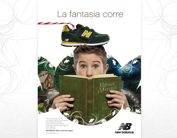 New Balance kids shoes campaign Retail sales tool brochure ads giveaways