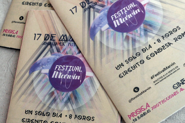Festival Marvin revista marvin diseño mexicano programa de mano