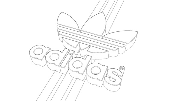 adidas sign drawing