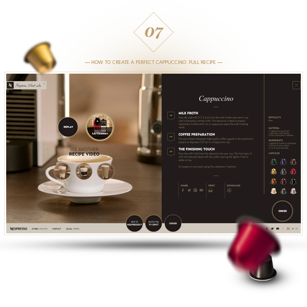Nespresso Lattissima+ usa Canada penélope cruz Coffee cafe luxe digital campaign