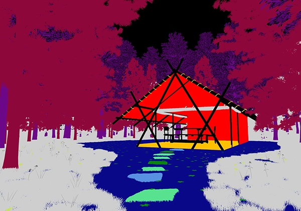 3d visualisation ltd  tent trees Landscape