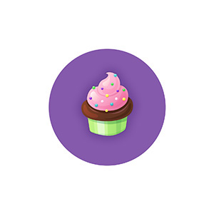 strawberry pie cupcake doughnut donut brownie Icon visual design iconography