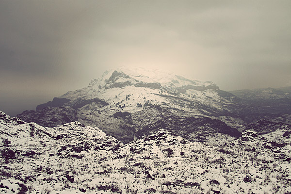 mallorca mountains Ridge view scenery snow top world 25 years Landscape Nature cold desolate Retro vintage icelands
