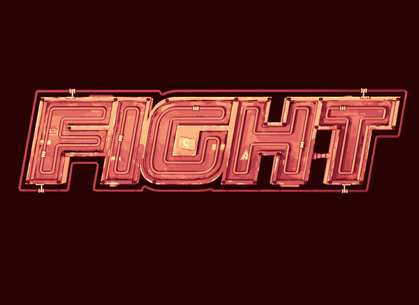 bao logo neon light Street Fighter capcom gif fighting signs 3D