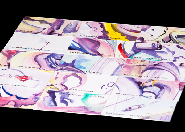 creative buissnes card Self Promo ad letterpress brain painting   omtoki idea creative ideas