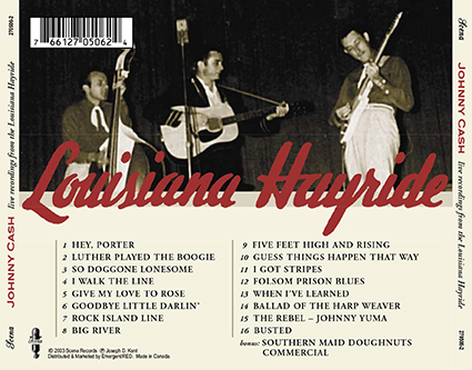 johnny cash Louisiana Hayride CD design