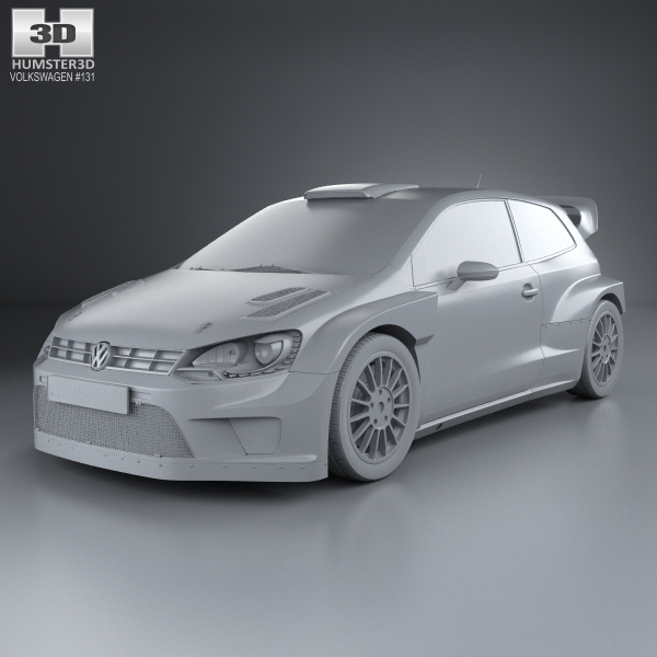 Vehicle car Racing Racing Car sports car VW volkswagen polo WRC 3D 3d modeling 3D model 3ds max Render vray