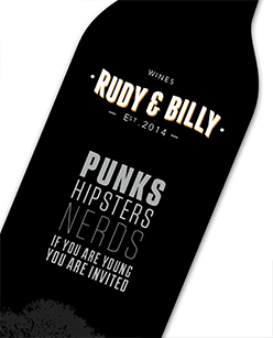 Rudy billy rudyandbilly package wine beer bottle red White identity vino Vino Tinto Vino blanco empaque recuerdos