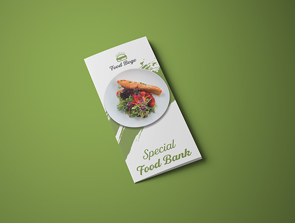 Food Menu Trifold Brochure Desing Template