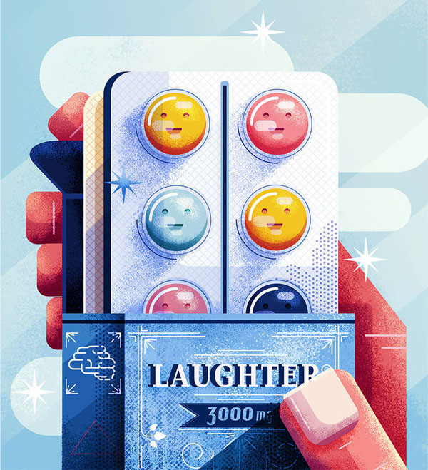 editorial pills smile medicine brain therapy magazine