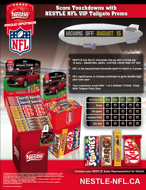 Point of Sale superbowl football sports Retail CONFECTIONARY Tool Kit pos chocolate Promotional promo win contest ad shopper marketing