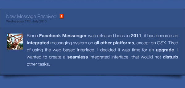 concept UI ux redesign user interface interactive design Facebook desktop Application Design messenger Chat flat