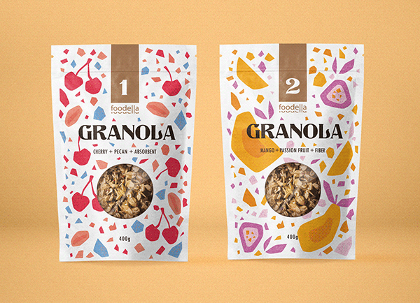 Packagings for granola