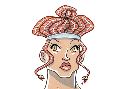 Medusas gorgones sketches sketch olivier silven Character design creatures mythology woman