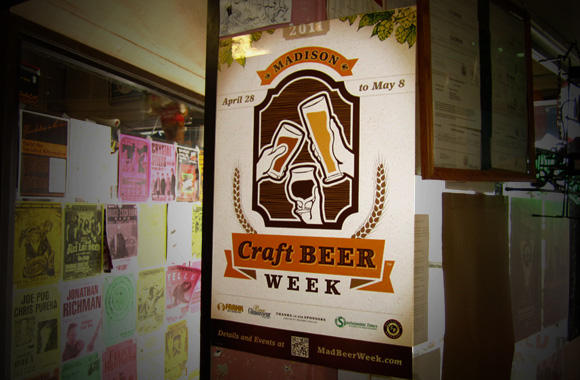 Madison craft beer week beer Event poster Website print brochure logo