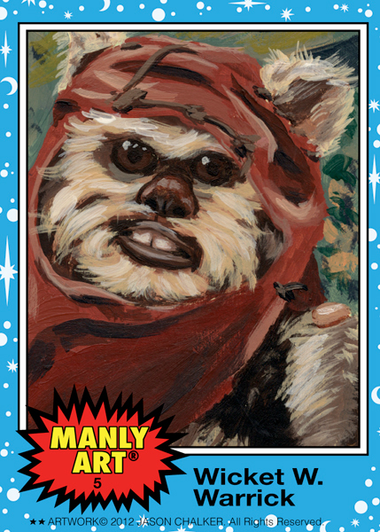 Manly Art trading cards star wars Retro Paintings