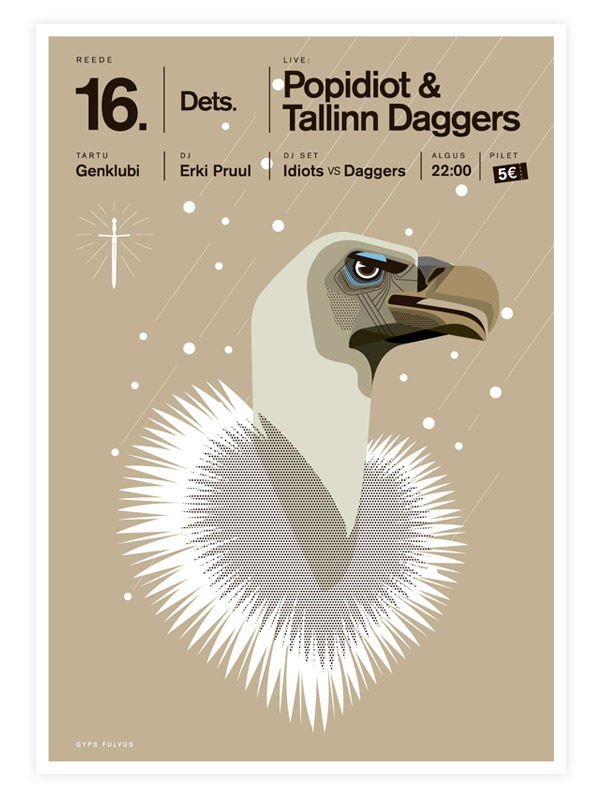 posters birds Vultures Tallinn Daggers Popidiot Christmas