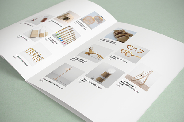 natural furniture shop brand environmentally friendly Stationery Catalogue Layout Website