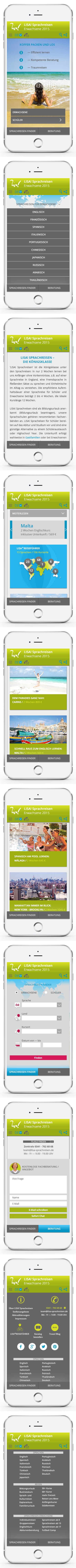 relaunch LISA Sprachreisen Webdesign