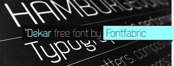 Dekar free font
